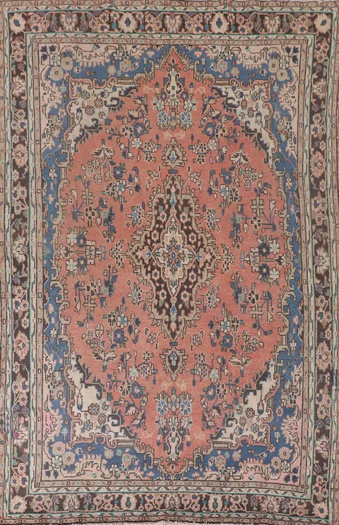Vintage Hamedan Persian Area Rug 7x10