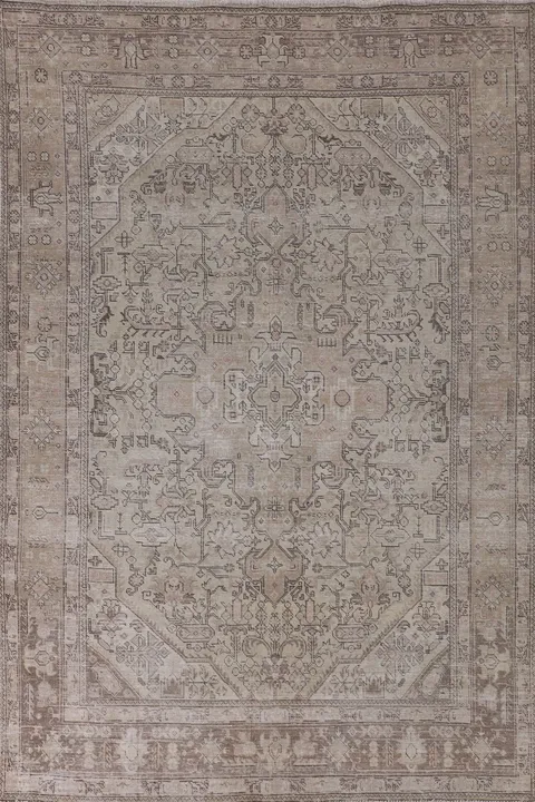 Distressed Tabriz Living Room Rug 6x9