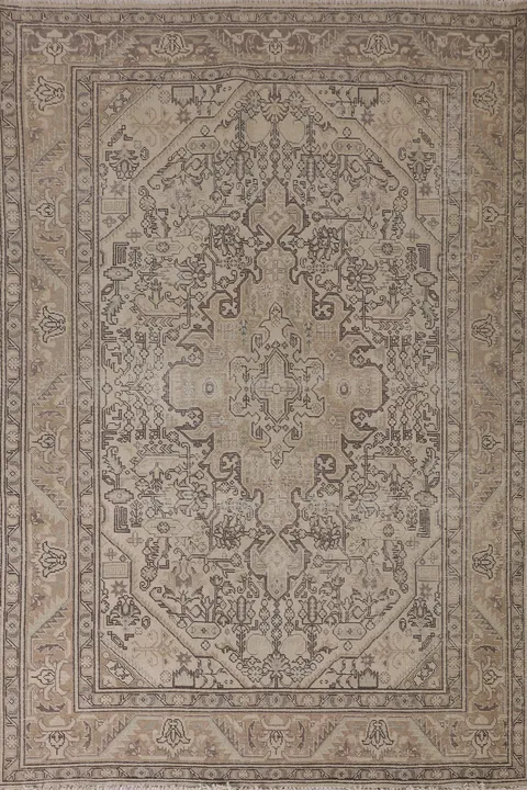 Distressed Tabriz Persian Area Rug 6x10