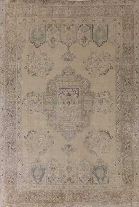 Distressed Tabriz Persian Area Rug 8x11