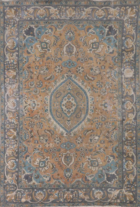 Handmade Wool Tabriz Persian Area Rug 7x10