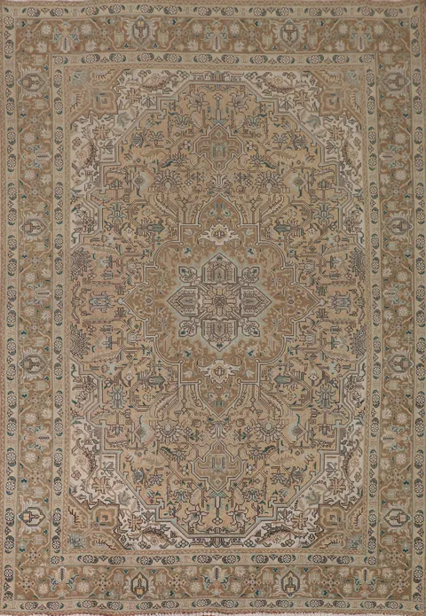 Geometric Tabriz Persian Area Rug 7x10