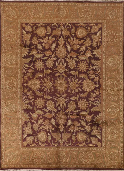 Floral Purple Agra Indian Area Rug 8x10