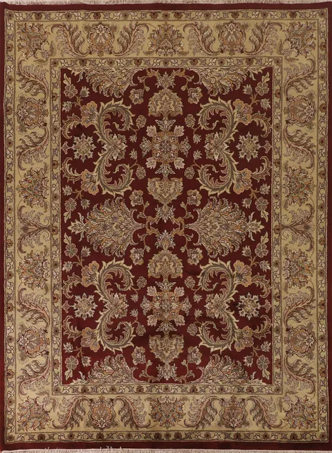Red Floral Agra Indian Area Rug 8x10
