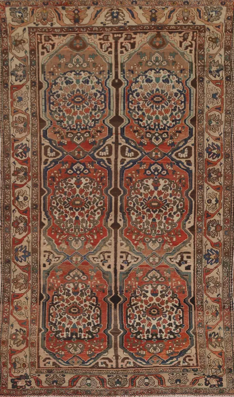 Vegetable Dye Bakhtiari Persian Area Rug 5x10