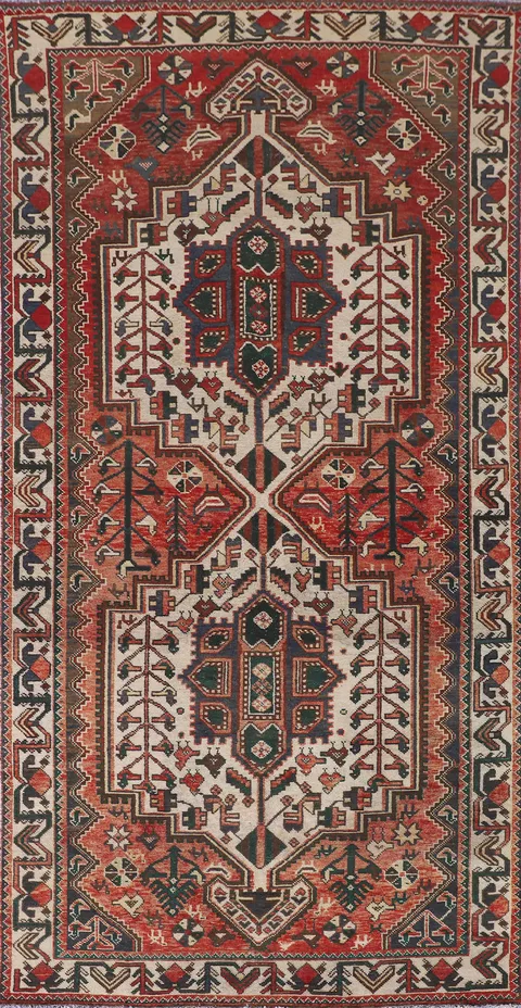 Geometric Bakhtiari Persian Area Rug 5x10