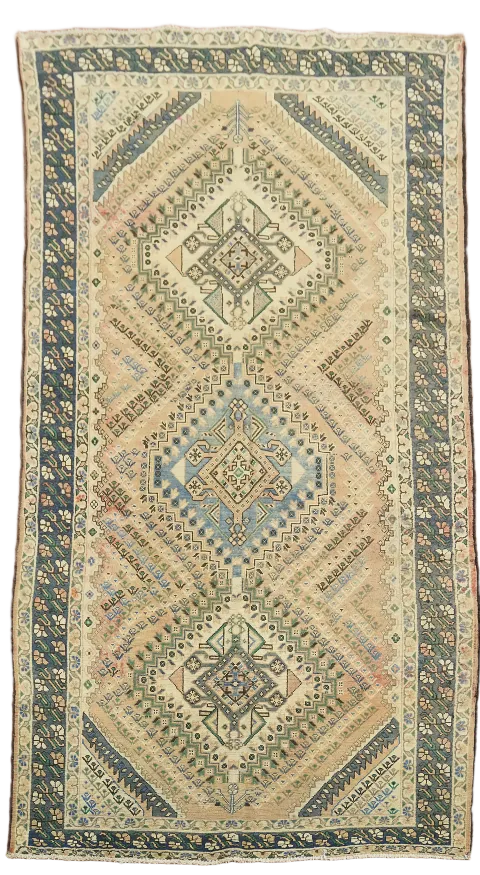 Geometric Bakhtiari Persian Living Room Rug 5x10