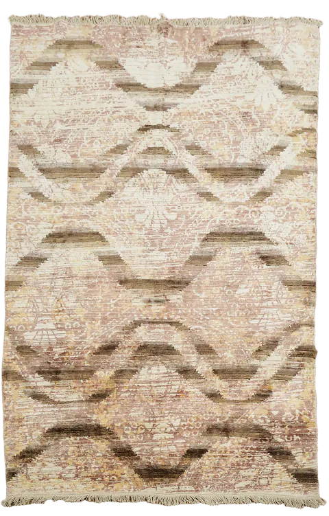 Handmade Abstract Modern Rug 4x6