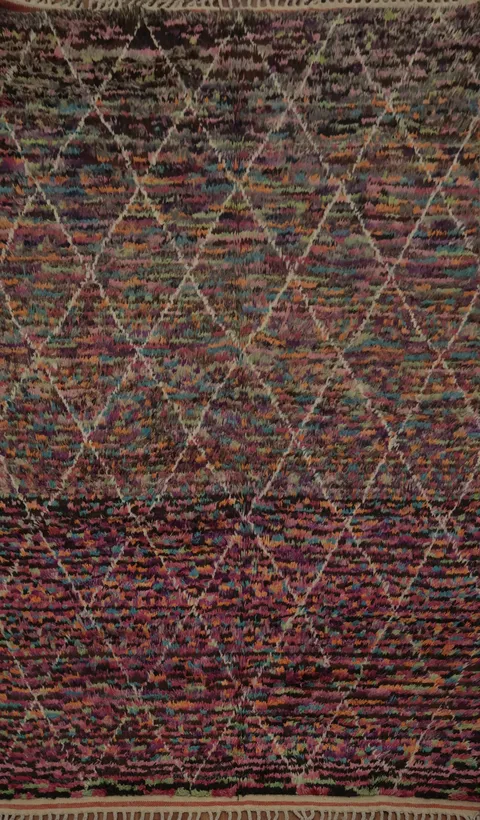 Colorful Moroccan Area Rug 6x10 with Geometric Design