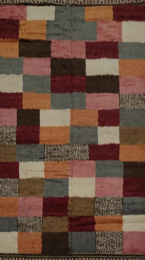 Rustic Charm Handmade Multicolor Moroccan Area Rug 6x10