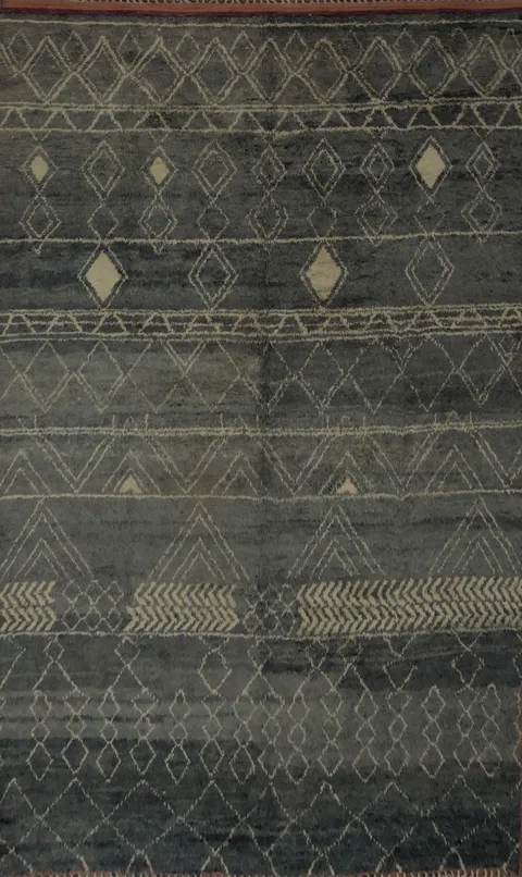 Chic Geometric Moroccan Large Rug 10x15 for Modern and Stylish Decor
