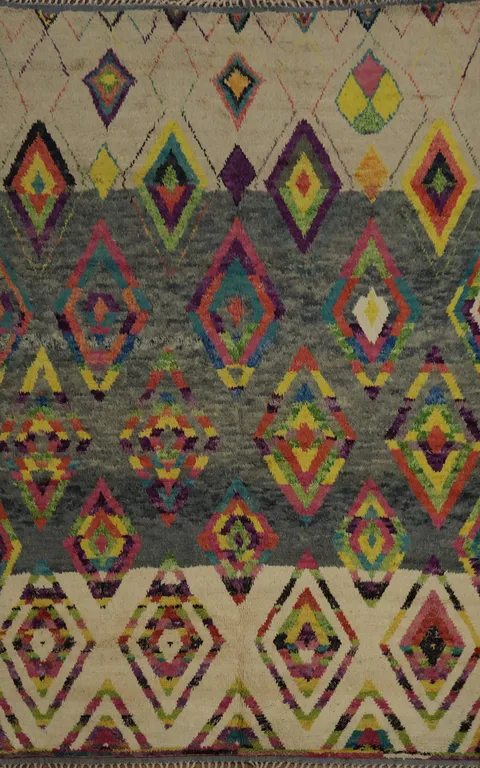 Radiant Multicolor Moroccan Area Rug 8x11 A Boho Chic Statement