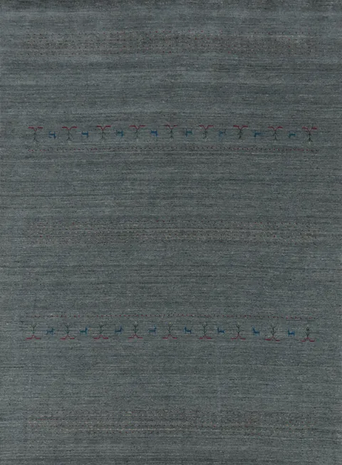 Elegant Minimalist Grey 8x10 Area Rug with Subtle Color Accents