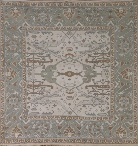 Handmade Wool Oushak Square Area Rug 8x8