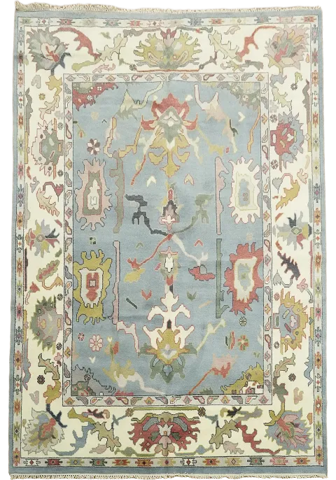 Handmade Blue Oushak Oriental Area Rug 8x10