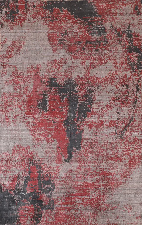 Handmade Abstract Indian Area Rug 5x8