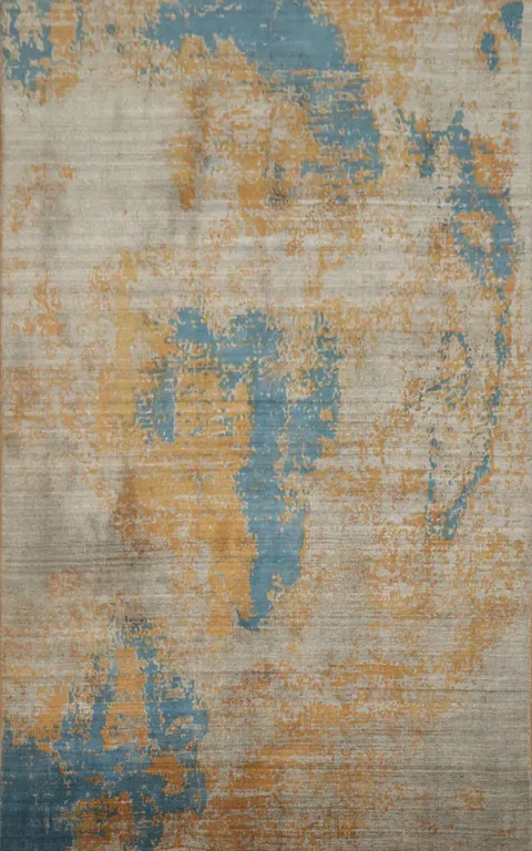 Handmade Wool Abstract Modern Area Rug 5x8