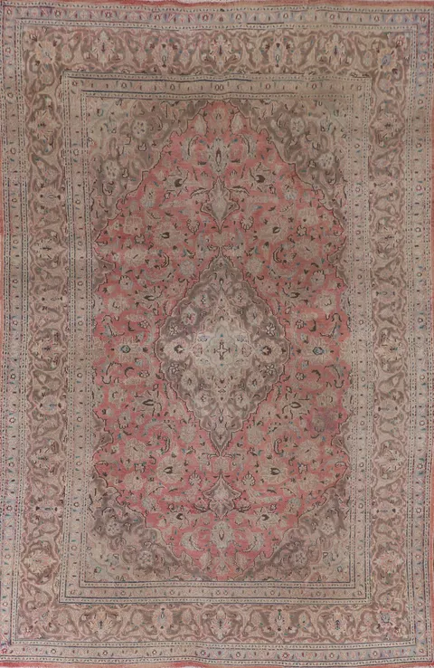 Traditional Mashad Persian Area Rug 6x10