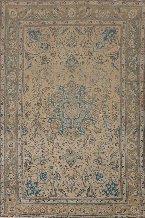 Distressed Tabriz Persian Area Rug 7x10