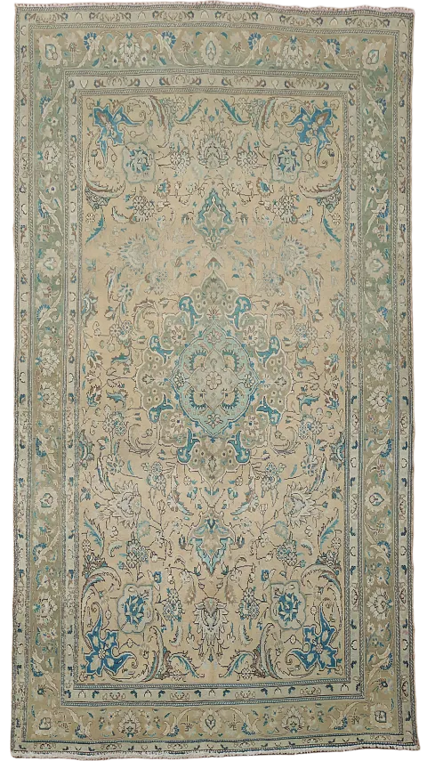 Distressed Tabriz Persian Area Rug 7x10