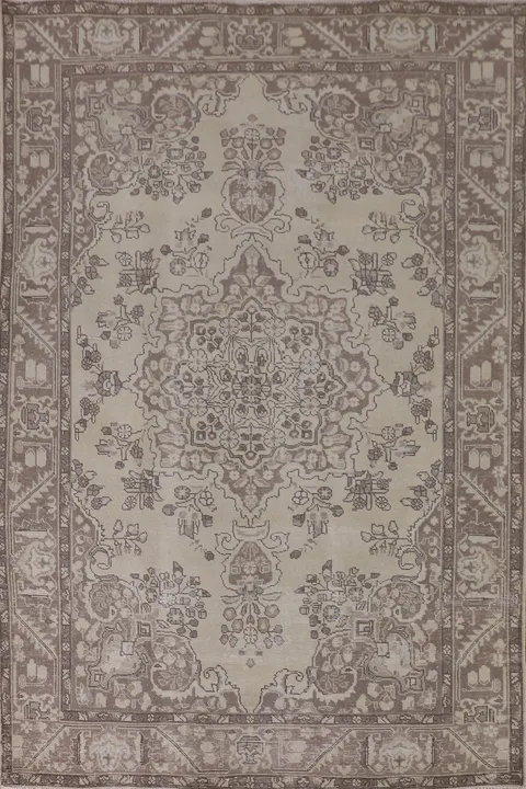 Distressed Tabriz Persian Area Rug 7x10