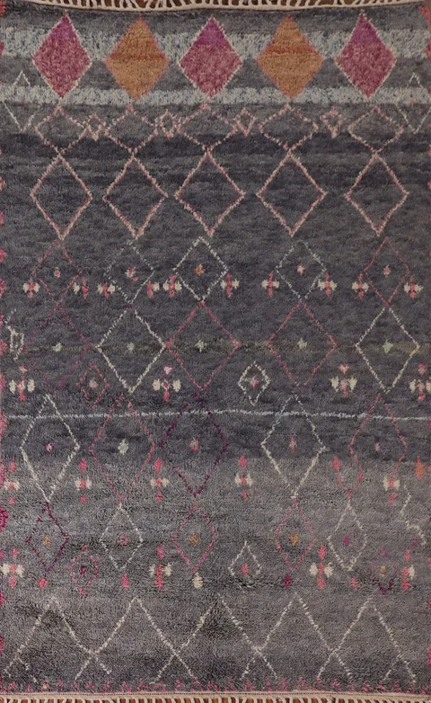 Handmade Plush Moroccan Living Room Area Rug 6x10