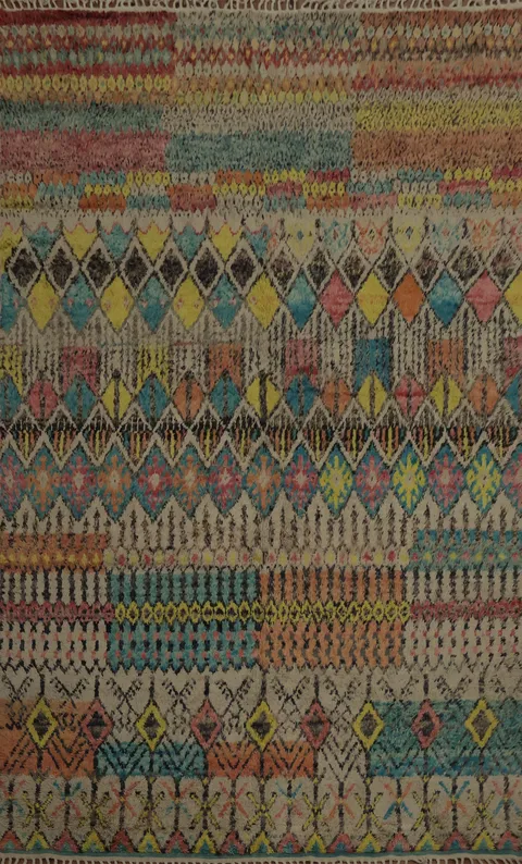 Bohemian Moroccan Area Rug 9x15 for a Modern Artistic Touch