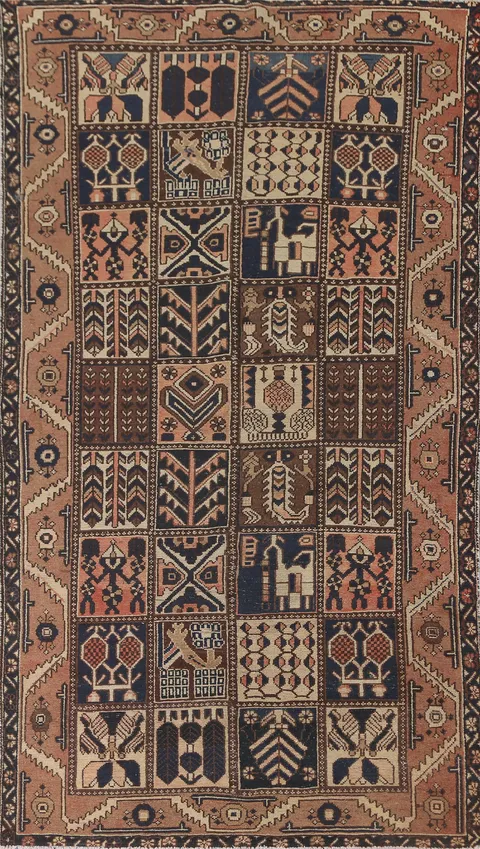 Garden Design Bakhtiari Persian Area Rug 5x9