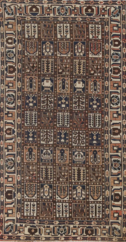 Garden Design Bakhtiari Persian Area Rug 5x10