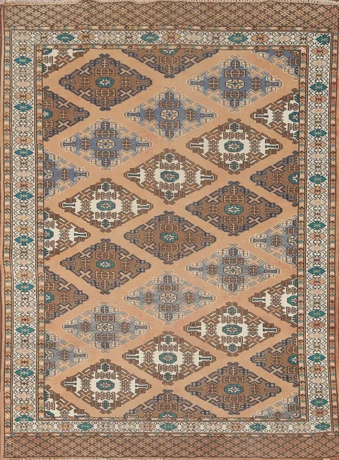 Geometric Turkoman Persian Foyer Rug 4x6