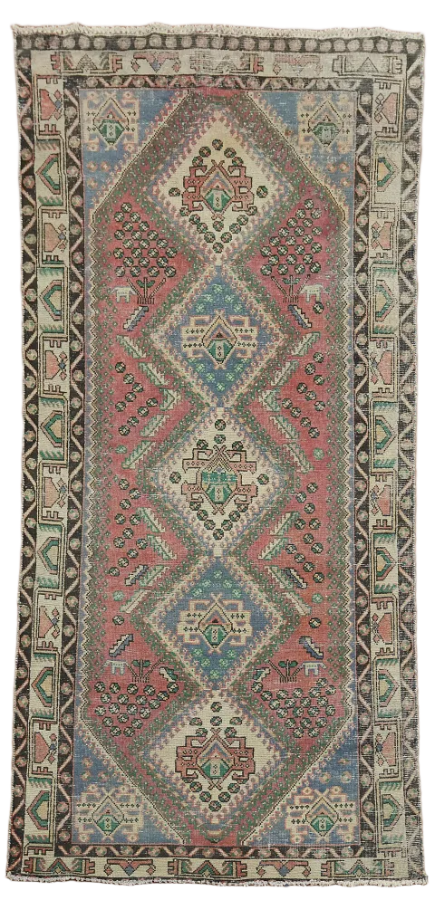 Vintage Wool Tabriz Persian Area Rug 5x10