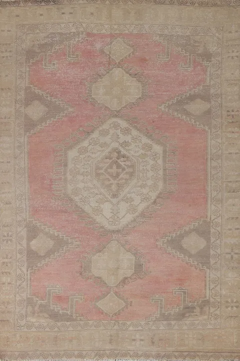 Vintage Pink Viss Persian Rug 5x7
