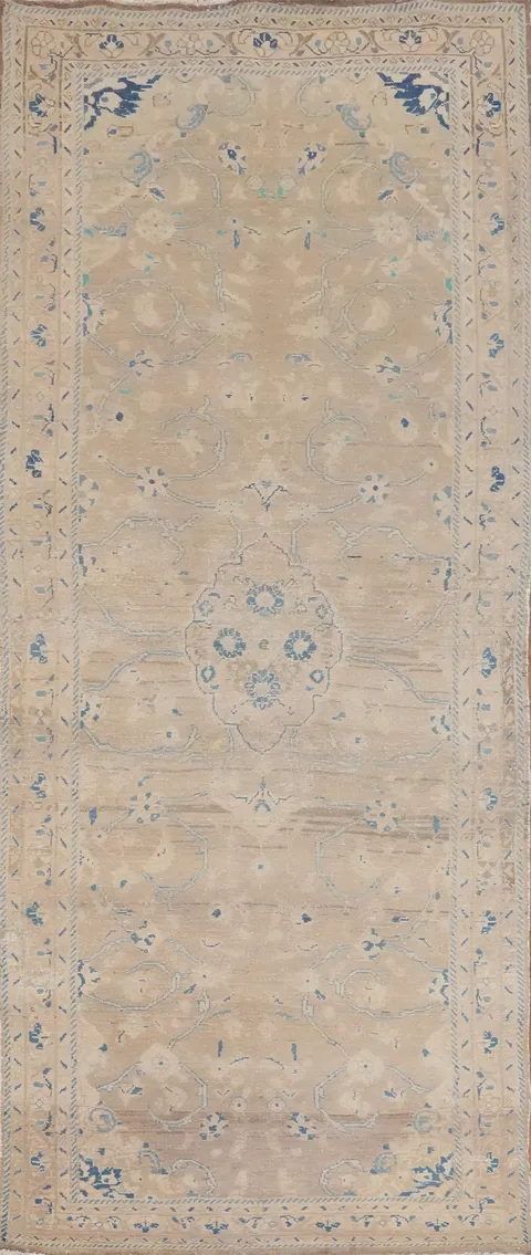 Distressed Mahal Persian Runner Rug 4x10