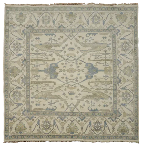 All-Over Square Oushak Oriental Area Rug 8x8