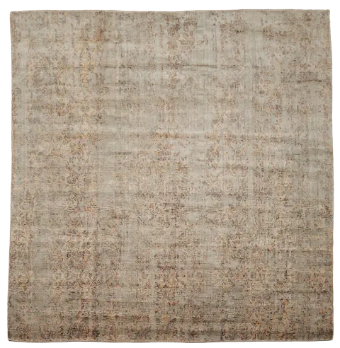 All-Over Abstract Modern Area Square Rug 8x8