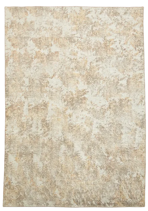 Contemporary Textured Abstract Rug in Soft Cream and Beige Shades 8x11 ft