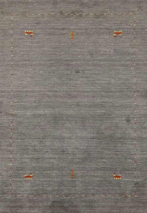 Gray Tribal Gabbeh Oriental Rug 4x6