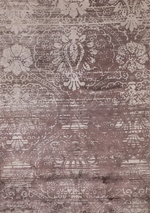 All-Over Abstract Indian Modern Rug 4x5