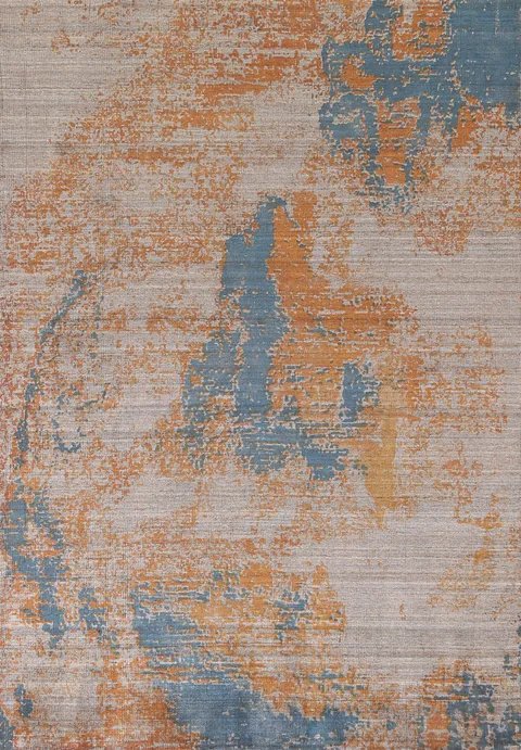 Modern Handmade Abstract Area Rug 5x8