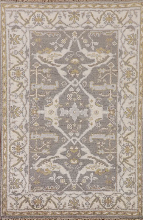 All-Over Wool Oushak Oriental Rug 4x6