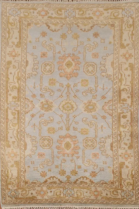 All-Over Oushak Handmade Indian Rug 4x6