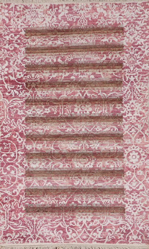Striped Abstract Oriental Rug 3x5