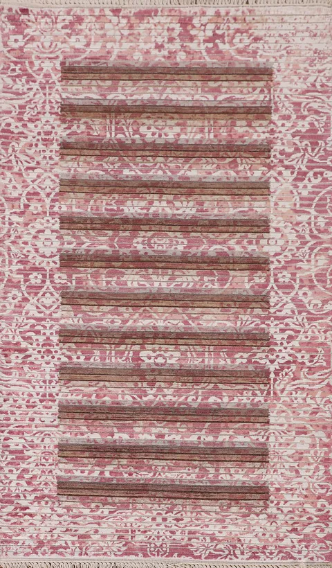 Striped Modern Abstract Oriental Rug 3x5