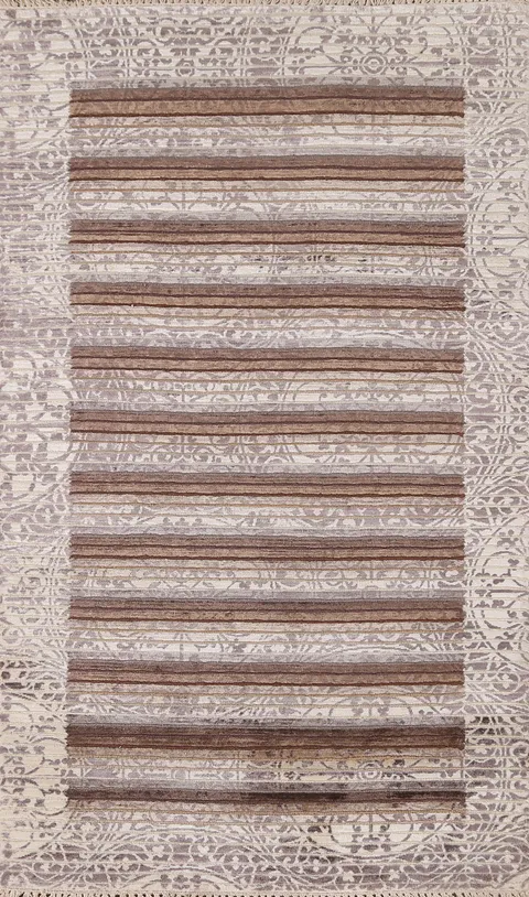 Striped Abstract Modern Rug 3x5