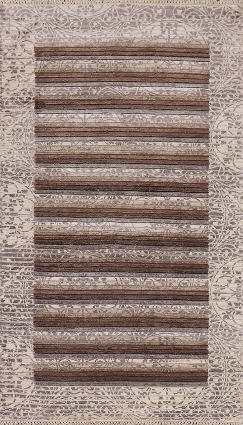 Striped Modern Abstract Rug 3x5