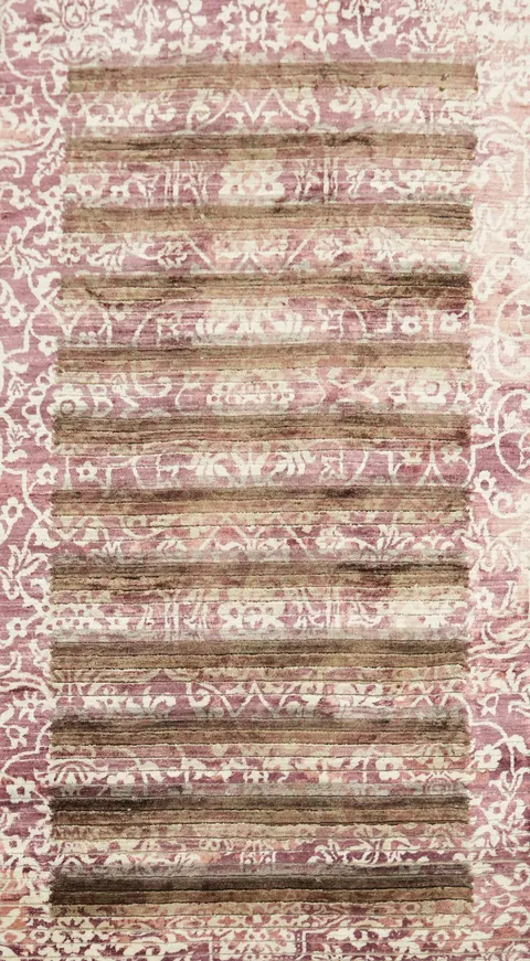 Striped Wool Modern Abstract Rug 3x5