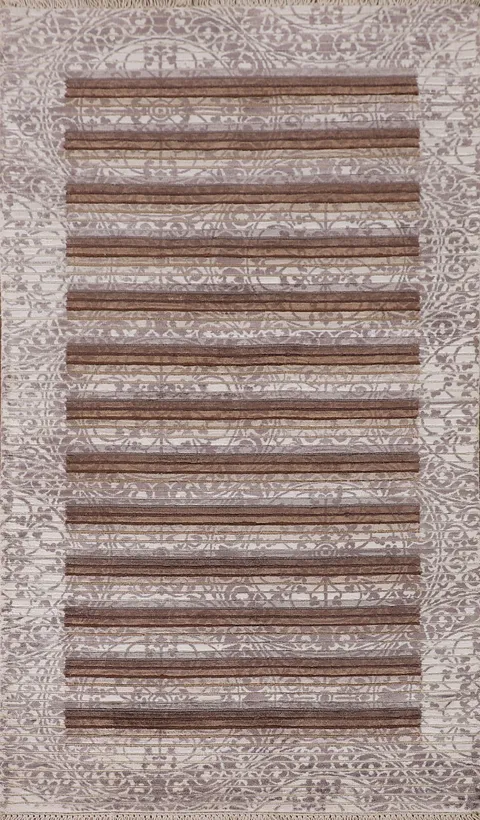 Handmade Modern Indian Abstract Rug 3x5