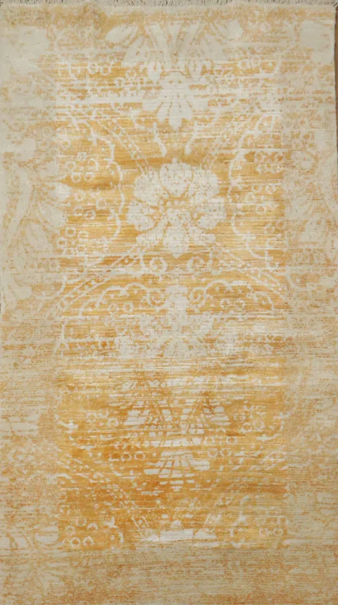 Gold Modern Abstract Rug 3x5