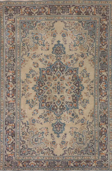 Handmade Wool Tabriz Persian Area Rug 7x10