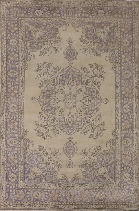 Vintage Wool Tabriz Persian Area Rug 7x10